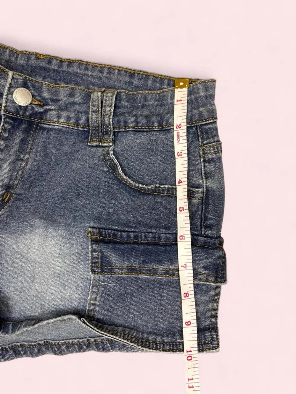 Women’s Denim Cargo Shorts - Blue